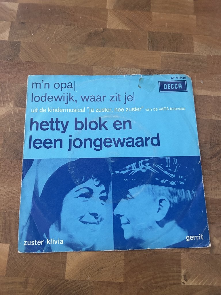 Hetty Blok & Leen Jongewaard M'n opa single, Ophalen of Verzenden, Gebruikt, Pop