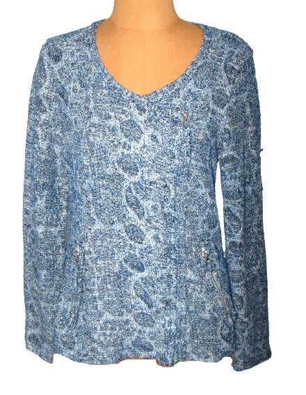 Geisha vest, jasje, vestje, blauw/zilver, Mt. L, Geisha, Maat 42/44 (L), Zo goed als nieuw, Verzenden