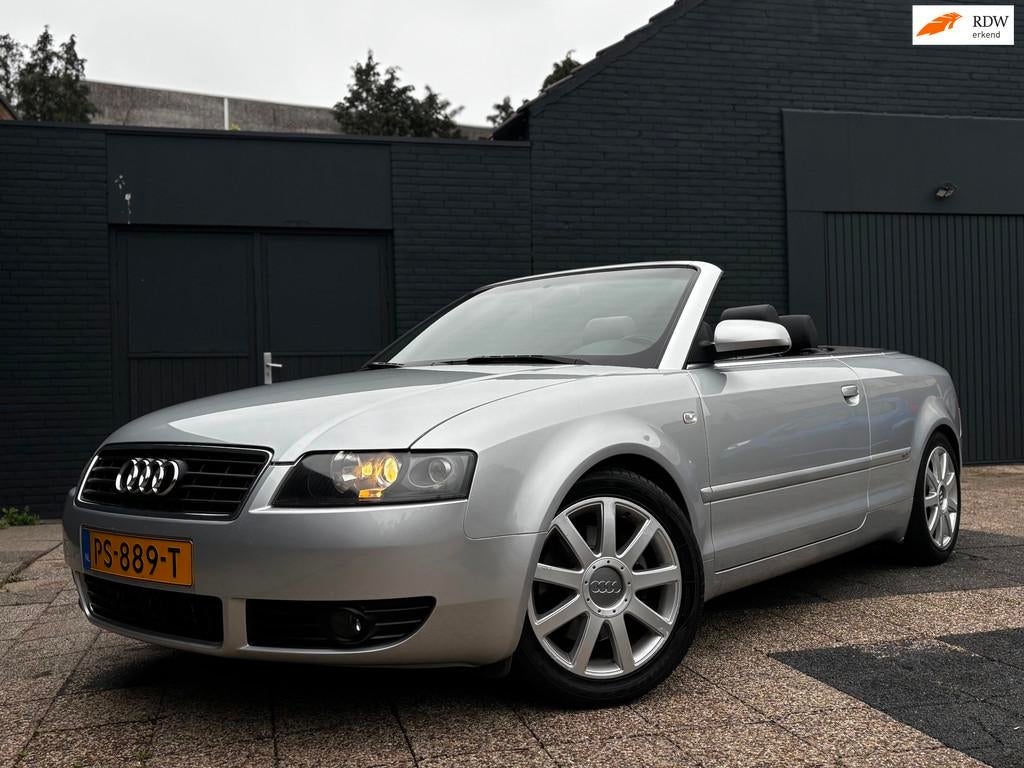 Audi A4 Cabriolet 2.4 V6 S-Line | Leder | Youngtimer, Auto's, Voorwielaandrijving, Gebruikt, Cabriolet, 4 stoelen