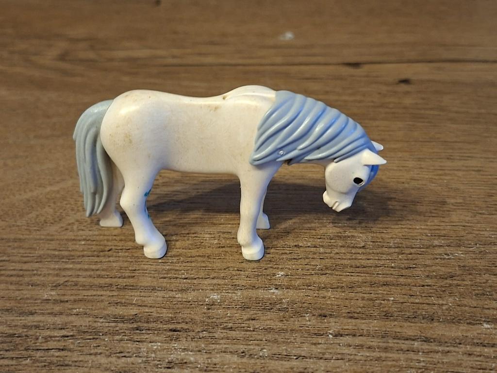 Playmobil : Witte Pony met grijze manen !!, Kinderen en Baby's, Speelgoed | Playmobil, Ophalen of Verzenden, Gebruikt, Los playmobil