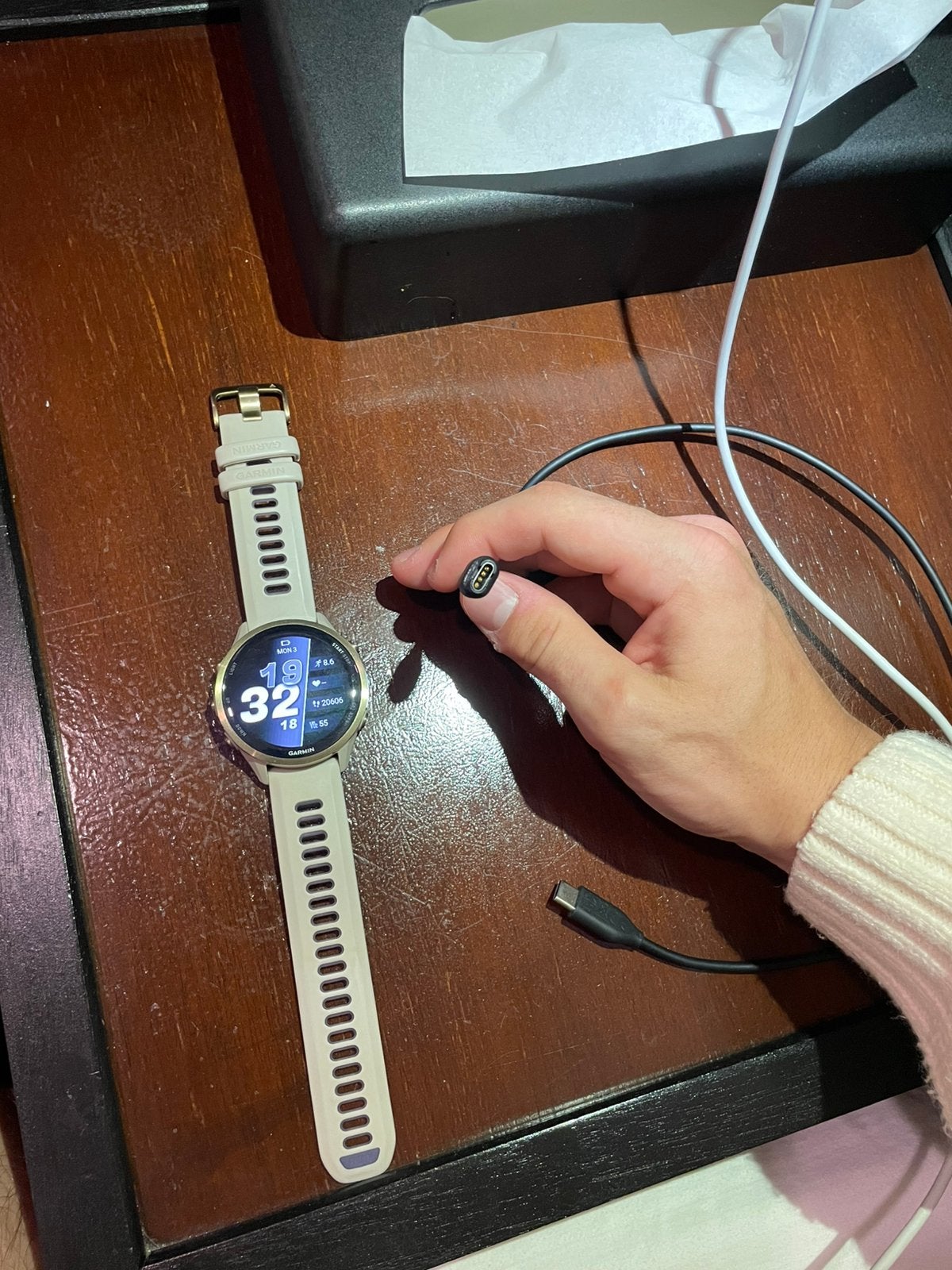 Garmin Forerunner 970 – Zo goed als nieuw, Nieuw, Ophalen of Verzenden, Waterdicht, Grijs