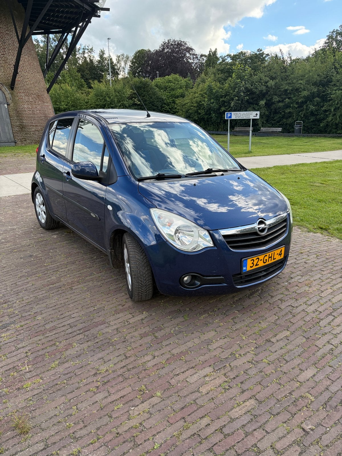 Opel Agila 1.2 16V 2008 Blauw, Auto's, Voorwielaandrijving, 40 €/maand, 4 cilinders, 965 kg