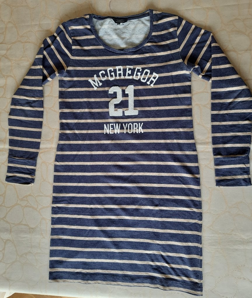 McGregor lange trui /sweater - blauw/beige gestreept - M, Maat 38/40 (M), McGregor, Blauw, Ophalen of Verzenden