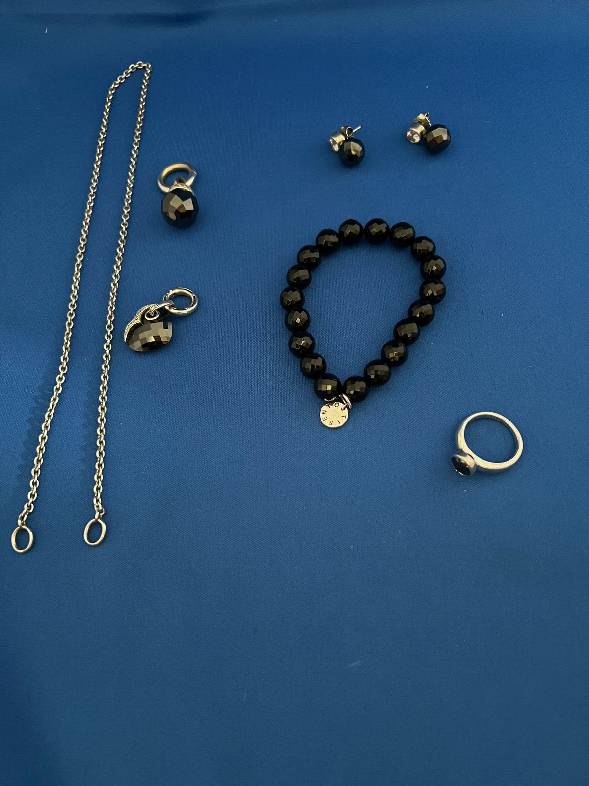 Complete Ti Sento Milano Onyx sieraden set, Met hanger, Zwart, Ophalen of Verzenden, Zo goed als nieuw