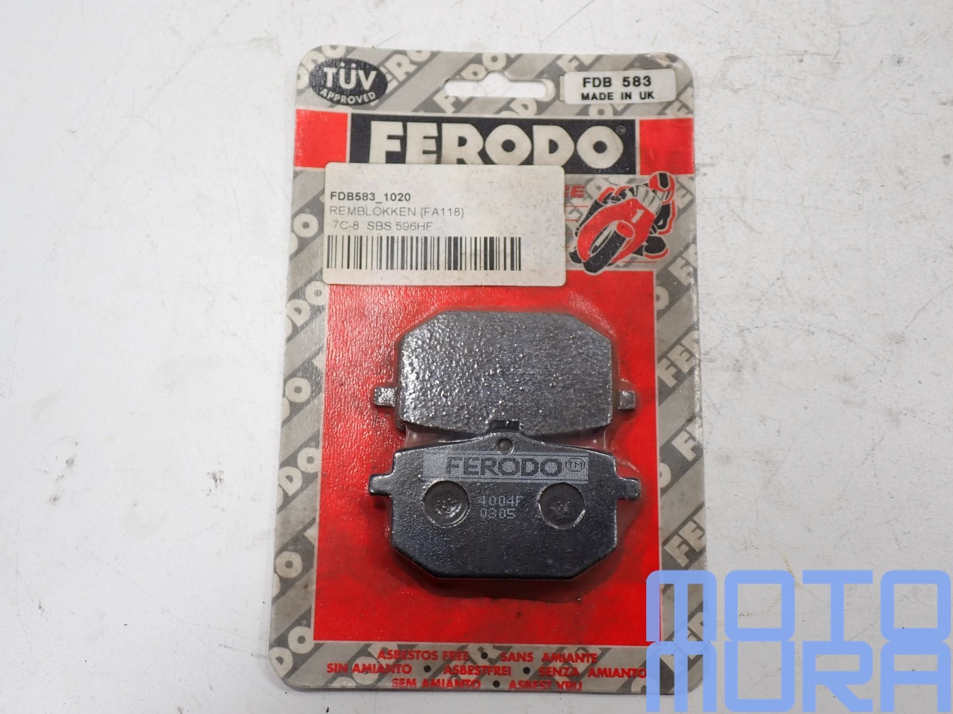 Ferodo FDB583 Organische remblokken voor Yamaha XT 600 1985–, Motoren, -, -, Nieuw, Ophalen of Verzenden