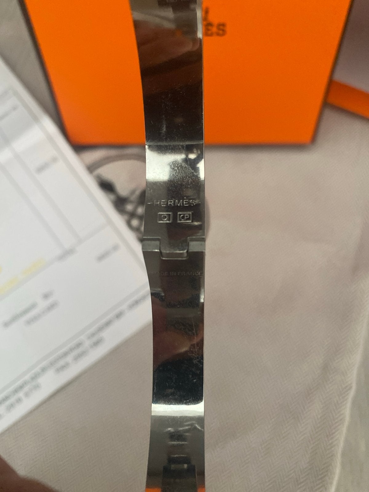 Hermès Click H Armband Zwart/Zilver, Ophalen of Verzenden, Zo goed als nieuw, Zwart, Overige materialen