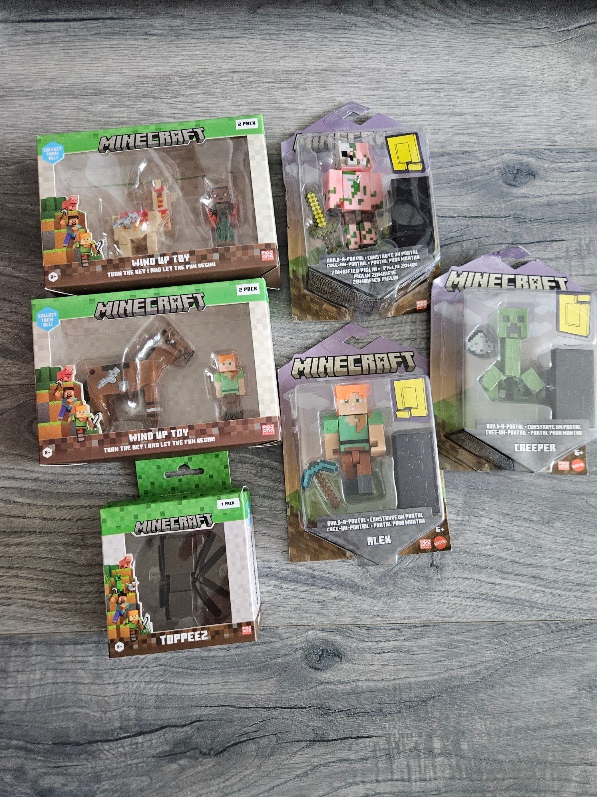 Minecraft actiefiguren en wind-up speelgoed (6 stuks), Ophalen of Verzenden, Nieuw