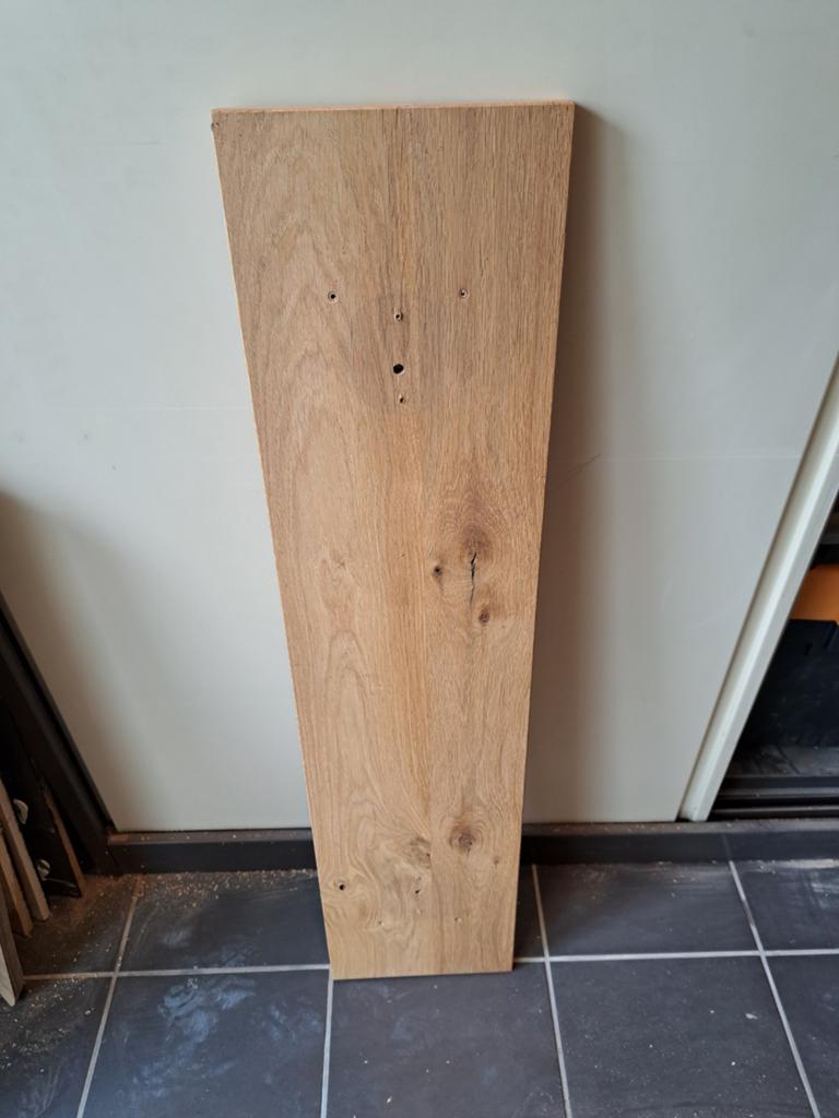 Massief eiken plank, Doe-het-zelf en Verbouw, Hout en Planken, Gebruikt, Plank, Eiken, Minder dan 200 cm, 25 tot 50 mm, Ophalen