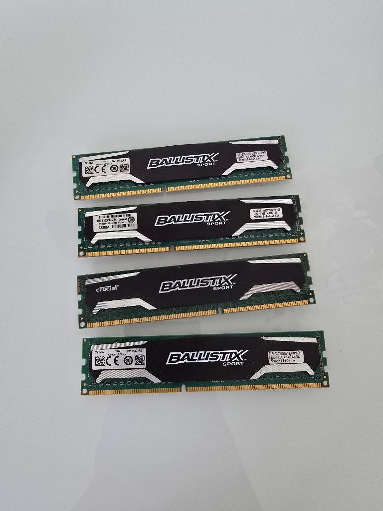 16GB DDR3 Crucial Ballistix Sport, DDR3, Ophalen of Verzenden, Zo goed als nieuw, Desktop