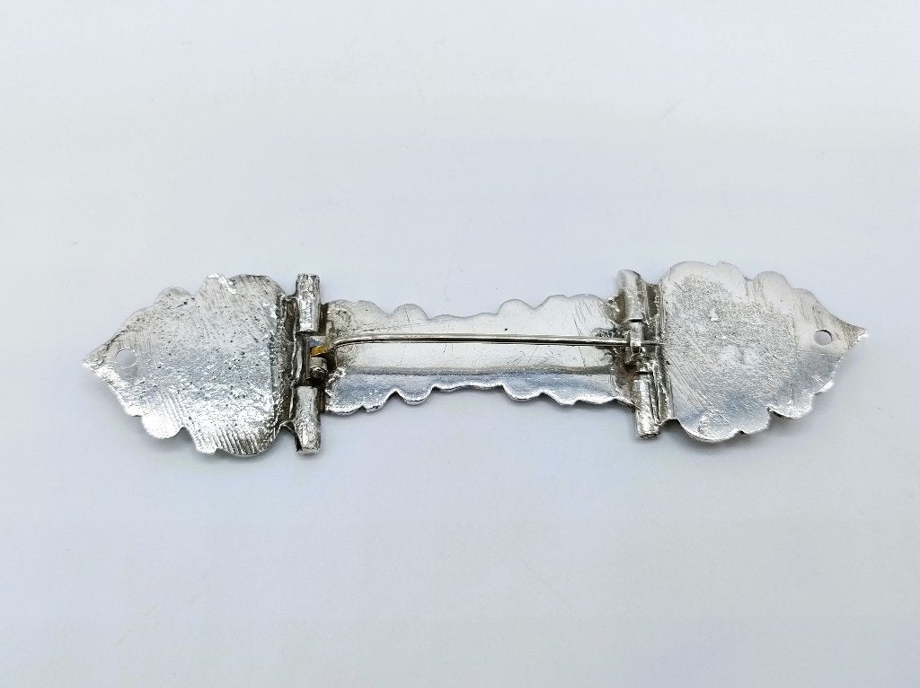 Zilveren bijbelslot broche, 18e eeuws, 4 tot 7 cm, Info@zilverwebsite.nl, Verzenden, Zo goed als nieuw