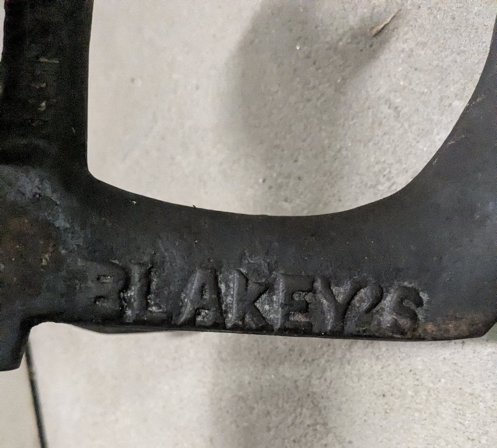 Antieke schoenleest van gietijzer - Blakey's, Ophalen