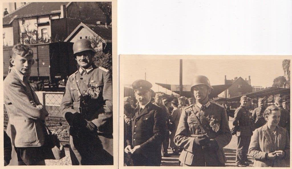 Originele WO2 Foto Set Wehrmacht Vertrek Station WOII, Verzamelen, Ophalen of Verzenden, Nederland, Foto of Poster