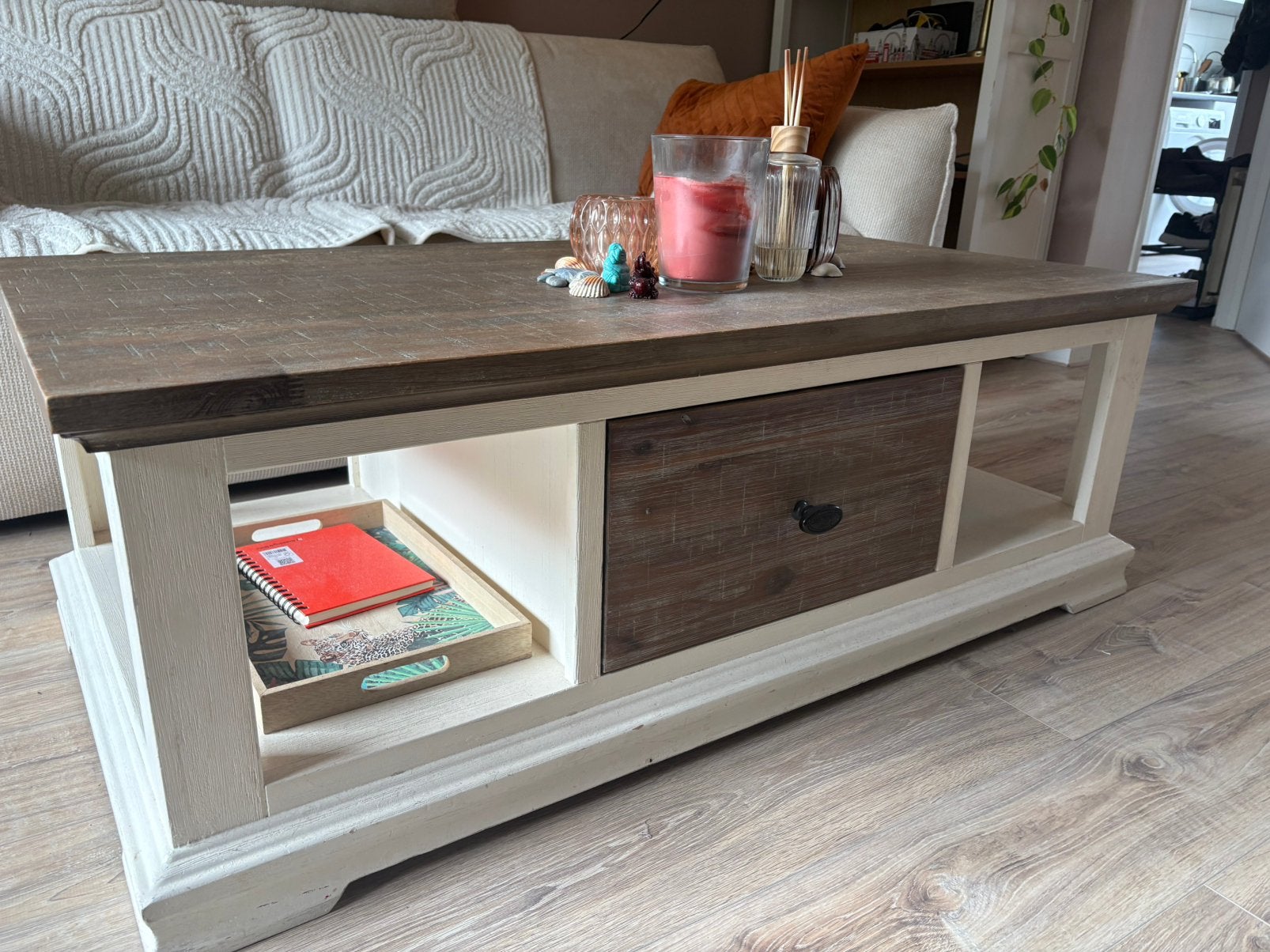 Salon tafel - massief mangohout., Ophalen