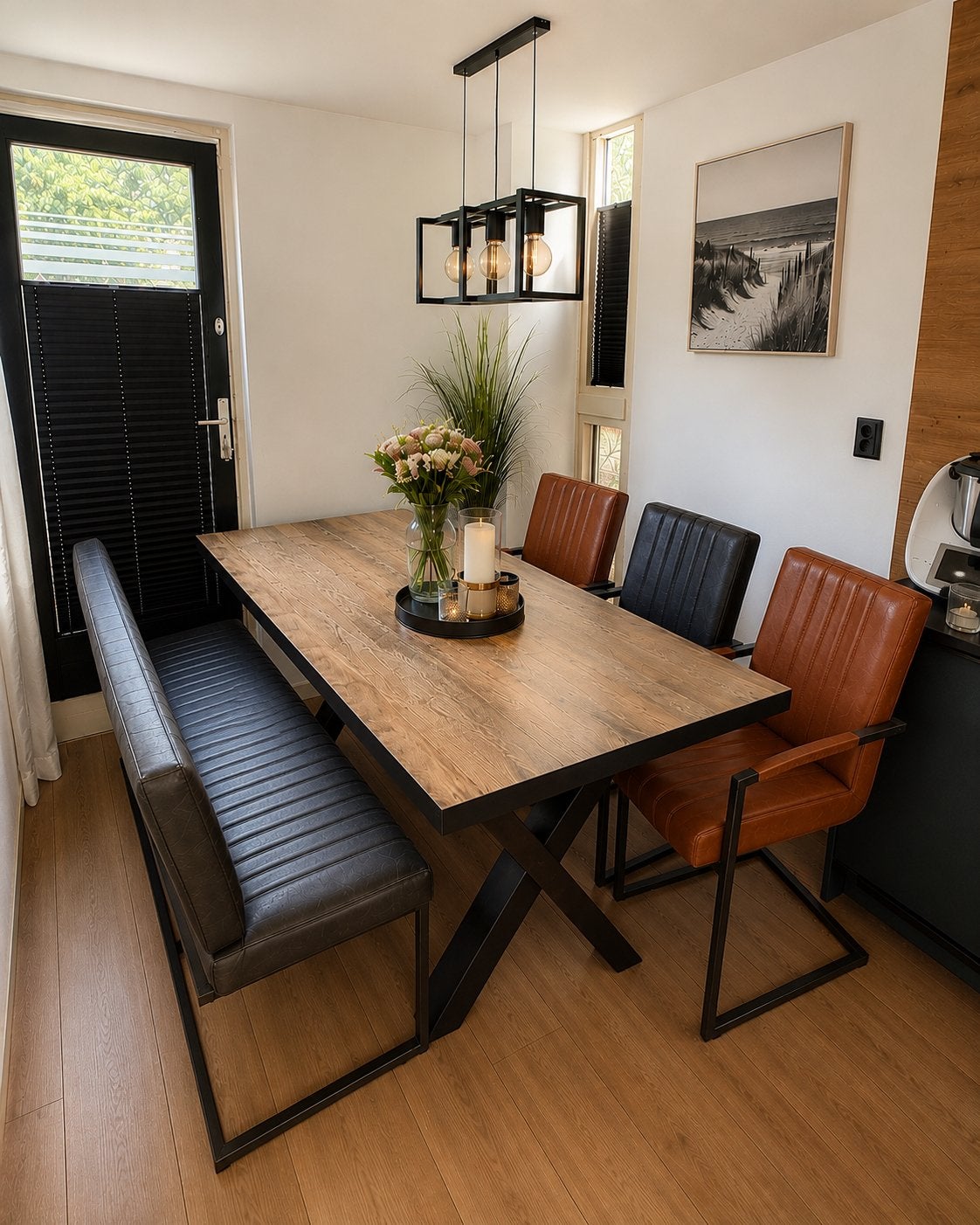 Eettafel met 3 stoelen, Huis en Inrichting, Complete eetkamers, Ophalen, Gebruikt, Minder dan 4 stoelen
