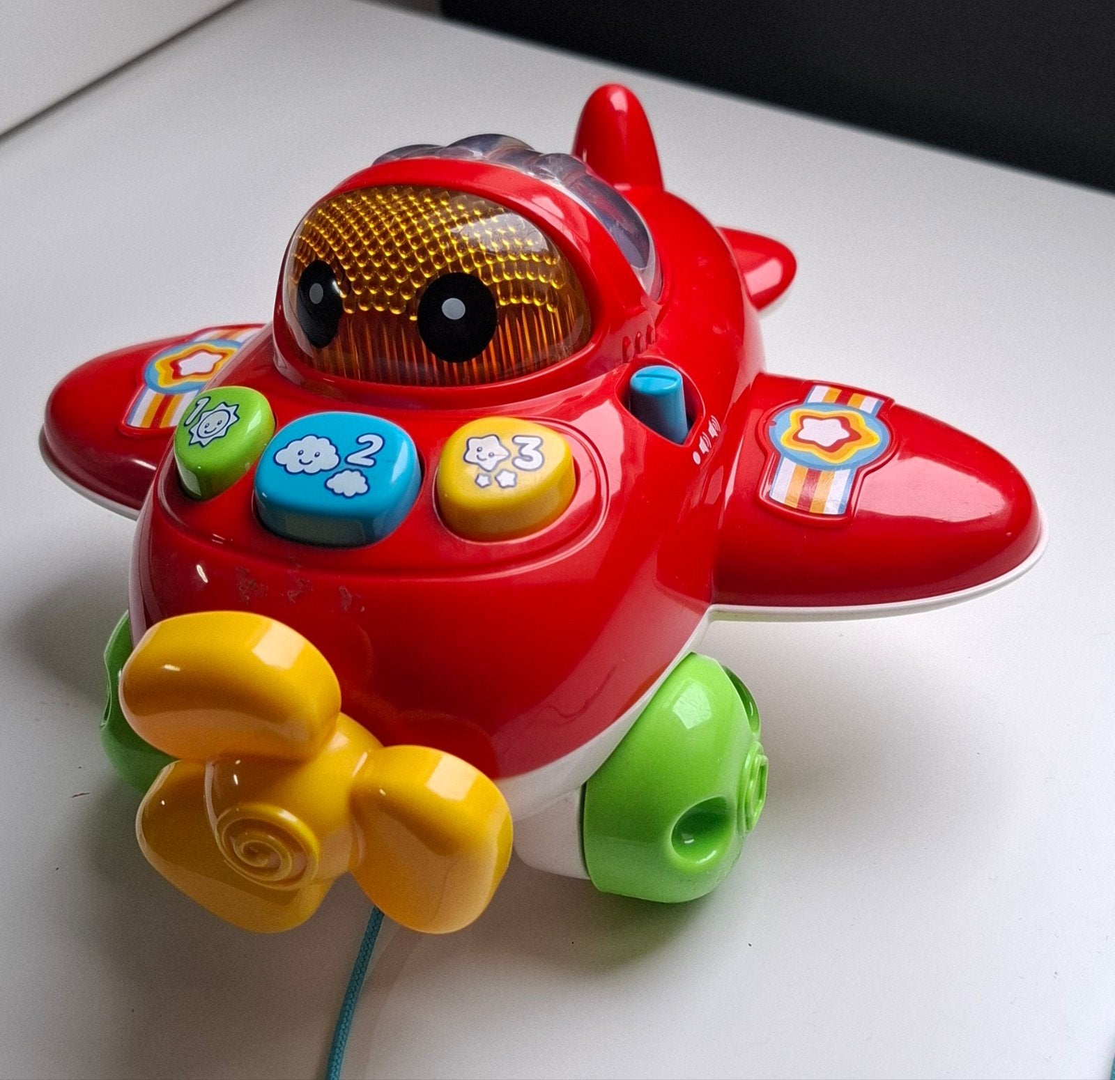 Vtech avonturenvliegtuig, Ophalen