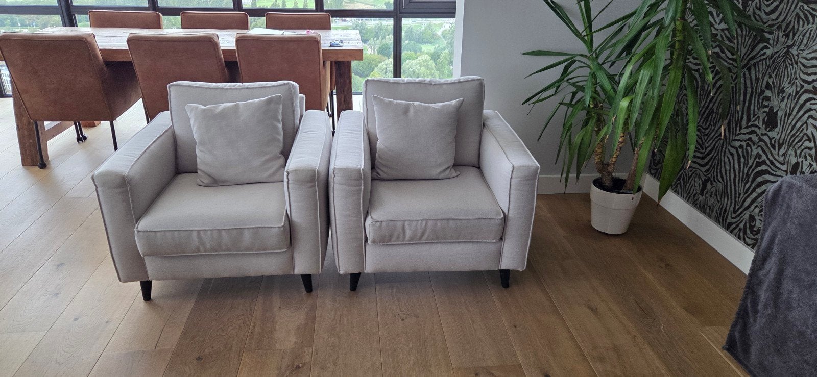 2 fauteuils Riviera Maison, Ophalen, Gebruikt, Stof