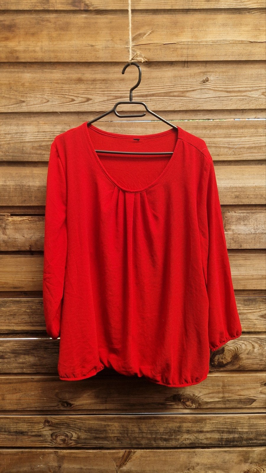 Rode blouse met lange mouwen, Kleding | Dames, Maat 46/48 (XL) of groter, Ophalen of Verzenden, Lange mouw, Rood