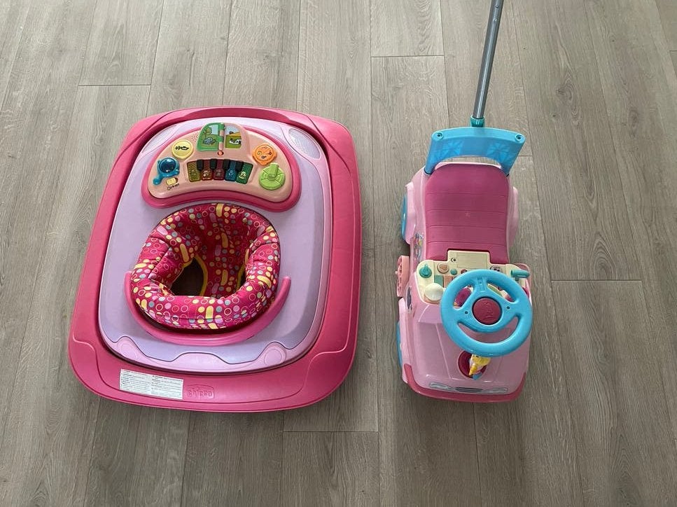 Baby loopstoel en muzikale duwauto, Ophalen, Gebruikt, Jongen of Meisje