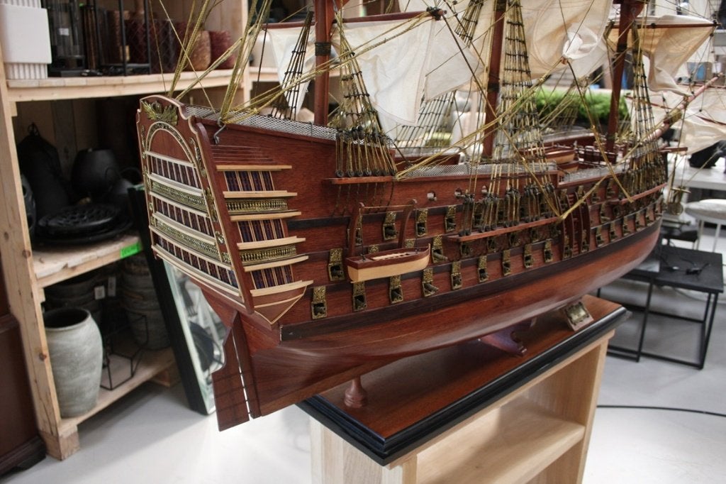 Prachtig groot modelschip H.M.S. Victory 1805 (190 cm !!!), Ophalen, Zo goed als nieuw