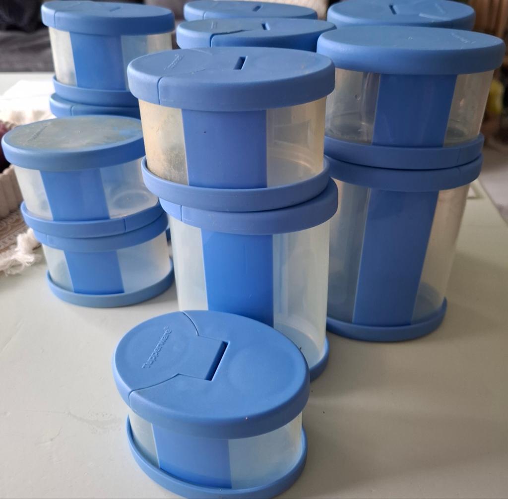 Tupperware kruidenpotjes, Ophalen of Verzenden, Blauw