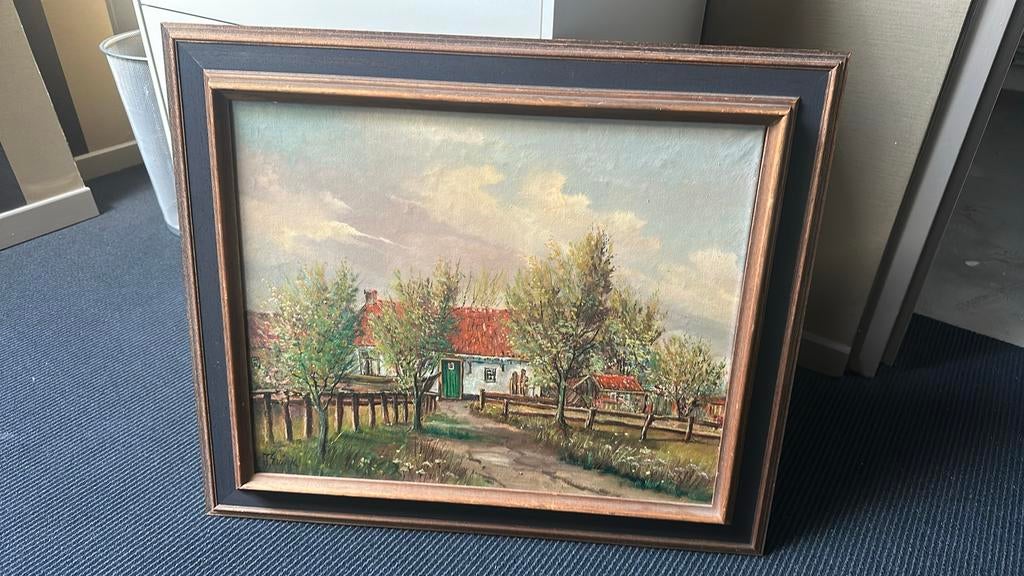 Te koop; schilderij , boerderij Ameland, Ophalen