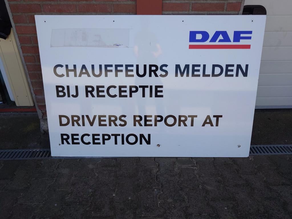 Groot DAF bord, Ophalen, Reclamebord