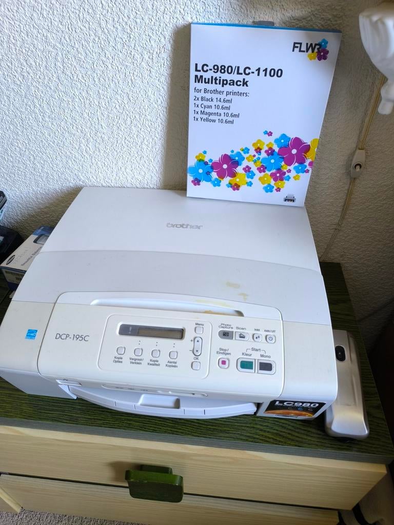 Brother DCP-195C All-in-one printer/scanner met inkt, Ophalen, Kleur printen, Gebruikt, Inkjetprinter