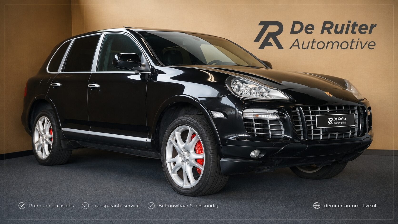 Porsche Cayenne 4.8 Turbo | Youngtimer | Luchtvering | NL Ke, Cayenne, Gebruikt, Zwart, Leder
