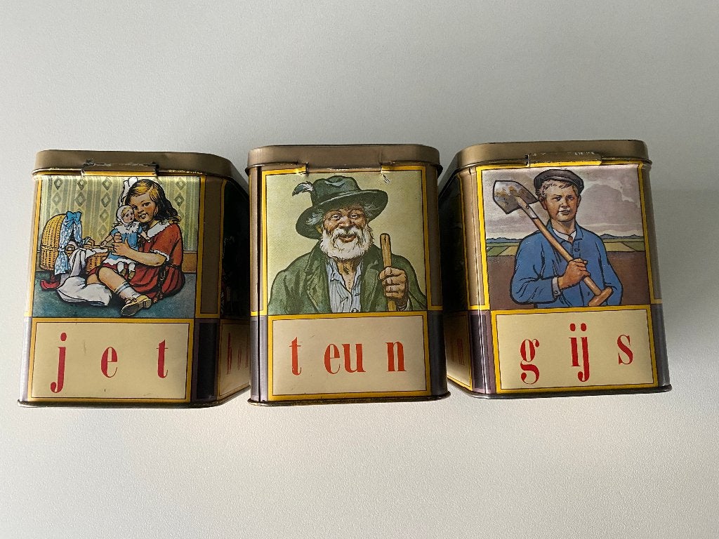 vintage blikken aap-noot-mies, Ophalen of Verzenden, Gebruikt