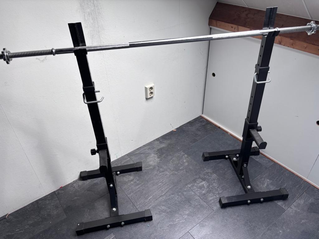 Verstelbaar Squat Rack/Haltersteunen–Home Gym–Krachttraining, Ophalen, Zo goed als nieuw, Overige typen