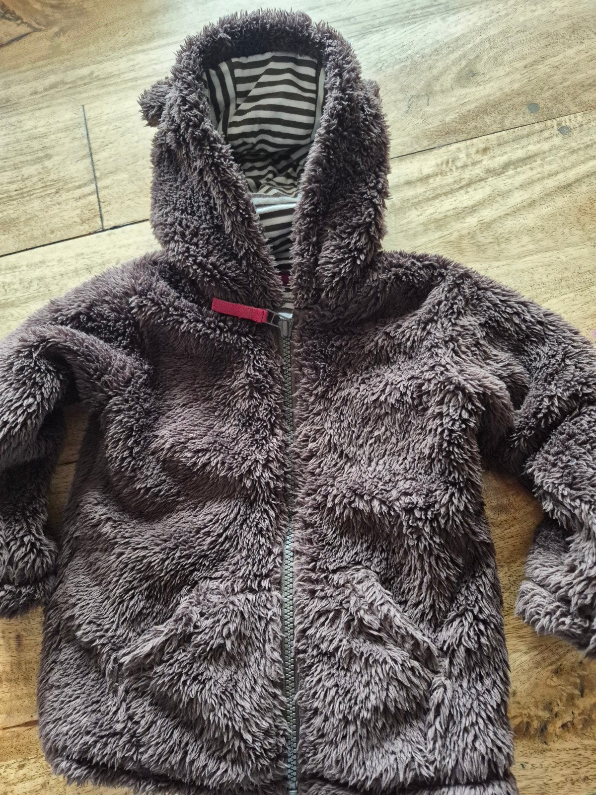 Bruin gevoerd jasje maat 86/92, Kinderen en Baby's, Kinderkleding | Maat 134, Ophalen of Verzenden, Zo goed als nieuw, Jongen of Meisje