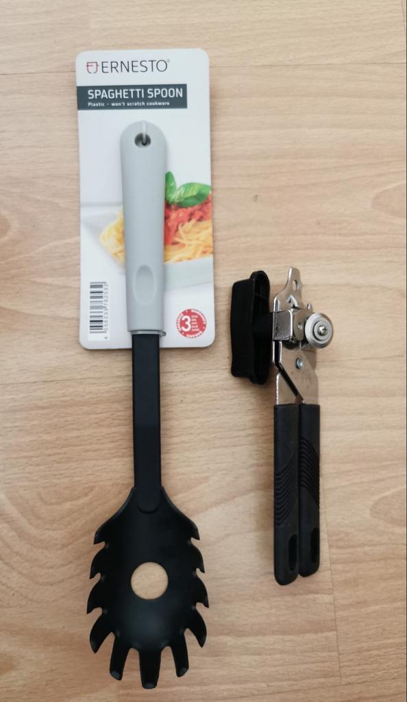 Spaghetti lepel en blikopener, Huis en Inrichting, Ophalen of Verzenden, Nieuw