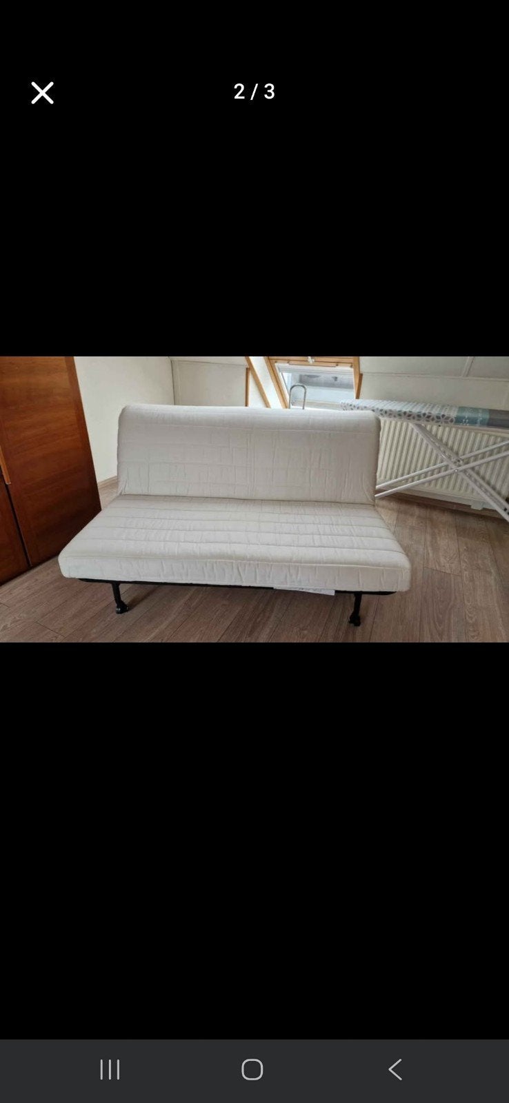 Slaapbank ikea, Ophalen of Verzenden, Zo goed als nieuw, Tweepersoons, 140 cm