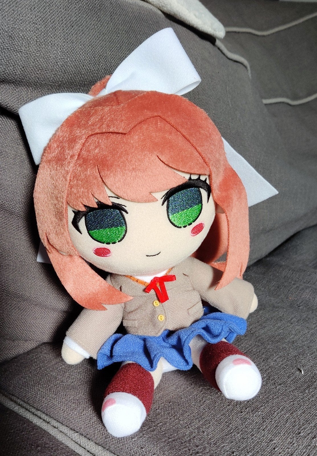 Doki Doki Literature Club Monika plush fumo anime figure, Ophalen of Verzenden, Zo goed als nieuw