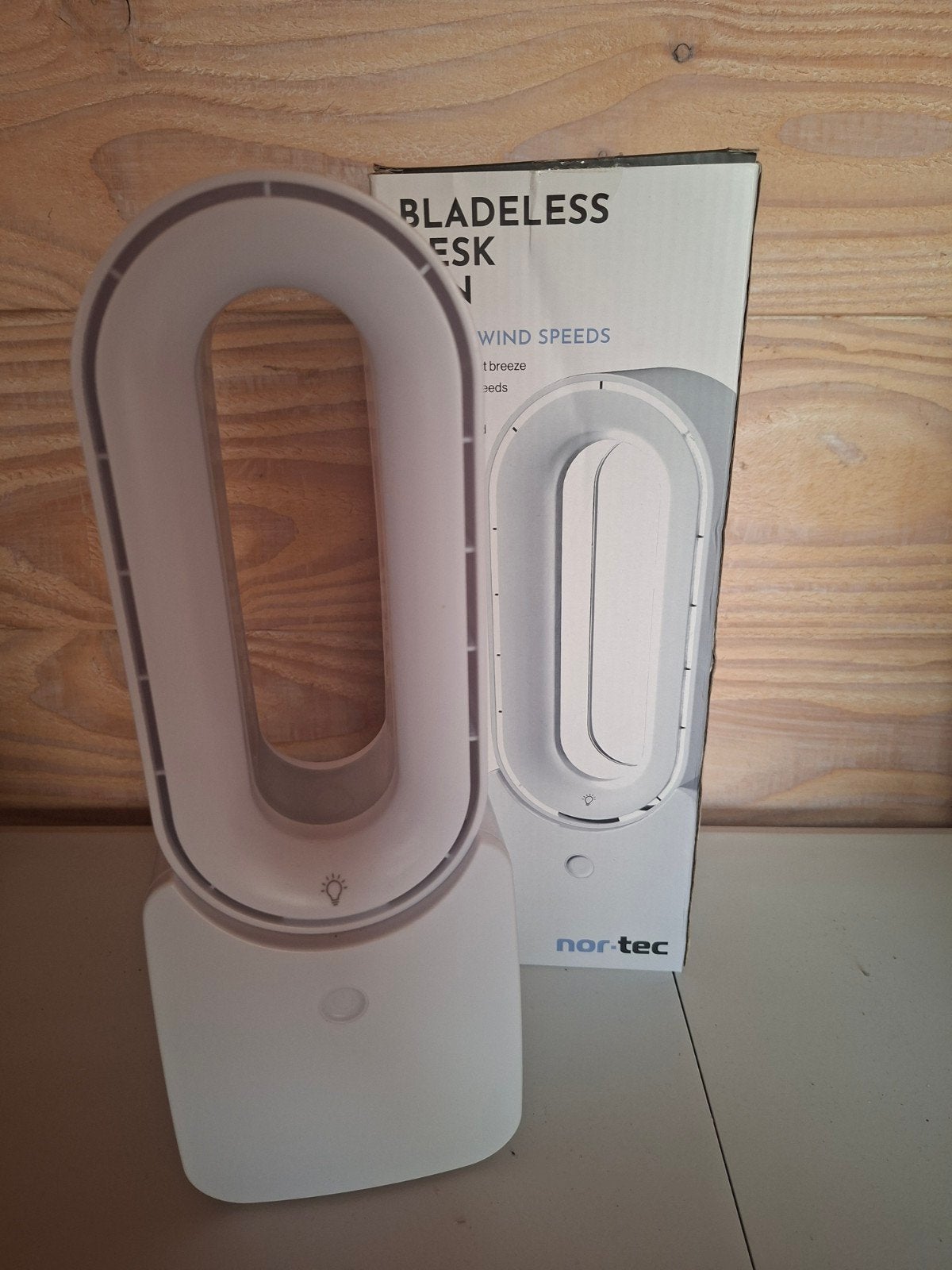 Nor-Tec Bladeless Desk Fan - Stille Tafelventilator, Ophalen of Verzenden, Zo goed als nieuw, Tafelventilator