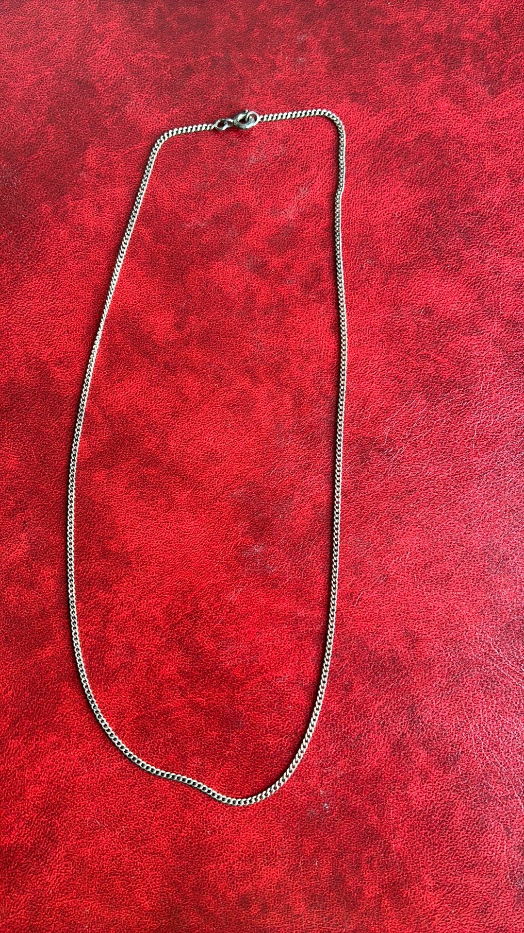 Zilver ketting gourmetschakel 47 cm 2 mm, Sieraden, Tassen en Uiterlijk, Ophalen of Verzenden, Gebruikt, Zilver, Zilver