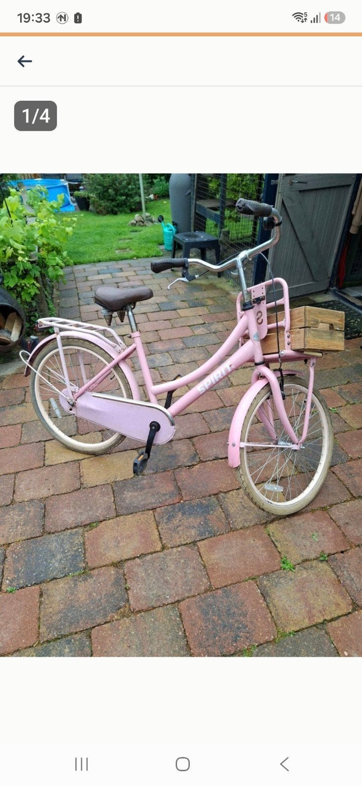 Roze Spirit meisjesfiets met mandje  24 inch, Terugtraprem, Minder dan 47 cm, Ophalen, Overige merken