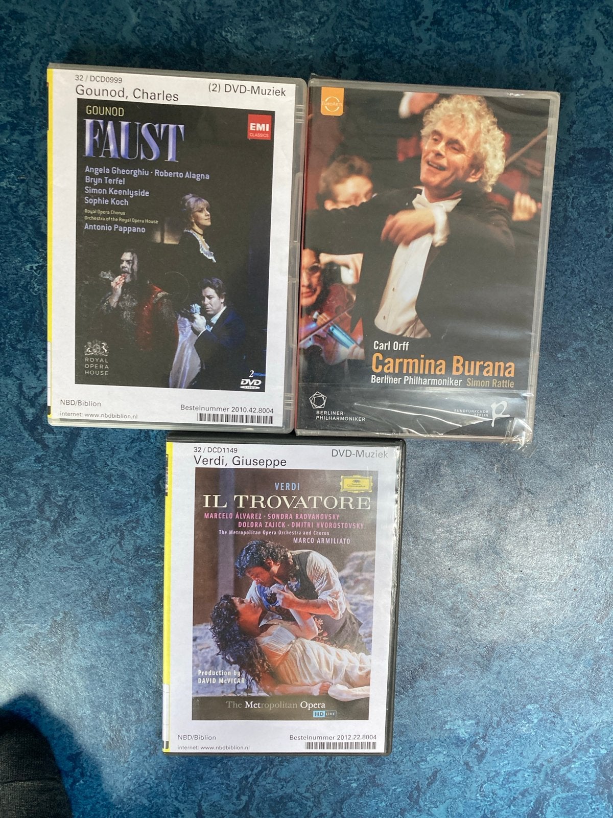 Opera DVD Collectie: Faust, Carmina Burana, Il Trovatore, Alle leeftijden, Nederlands, Ophalen of Verzenden, Concert