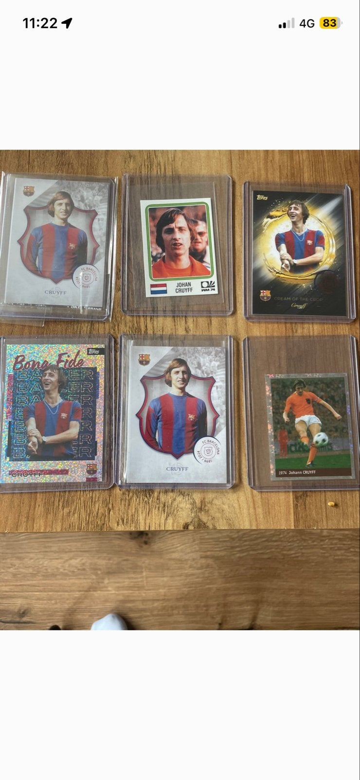 Johan Cruyff Voetbal Kaarten Collectie - Zeldzaam, Verzamelen, Ophalen of Verzenden, Zo goed als nieuw, Buitenlandse clubs, Spelerskaart