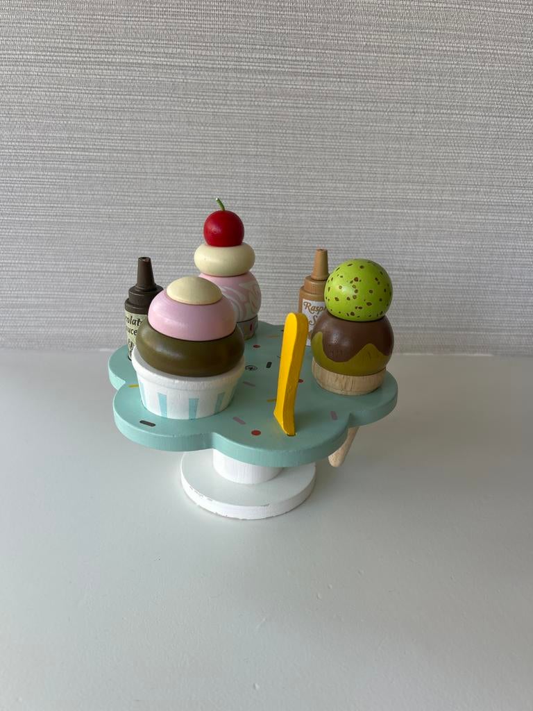 Carlo's Gelato Houten Speelgoed IJssalon Set, Ophalen of Verzenden, Zo goed als nieuw, Jongen of Meisje