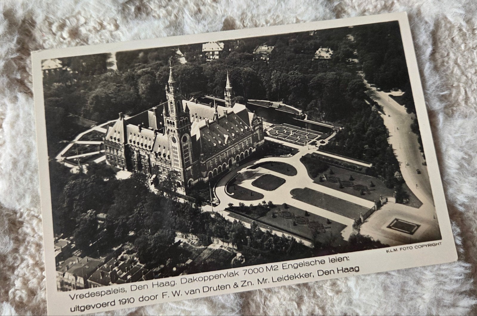 Vredespaleis Den Haag - Luchtfoto, Verzenden, Voor 1920, Ongelopen, Zuid-Holland