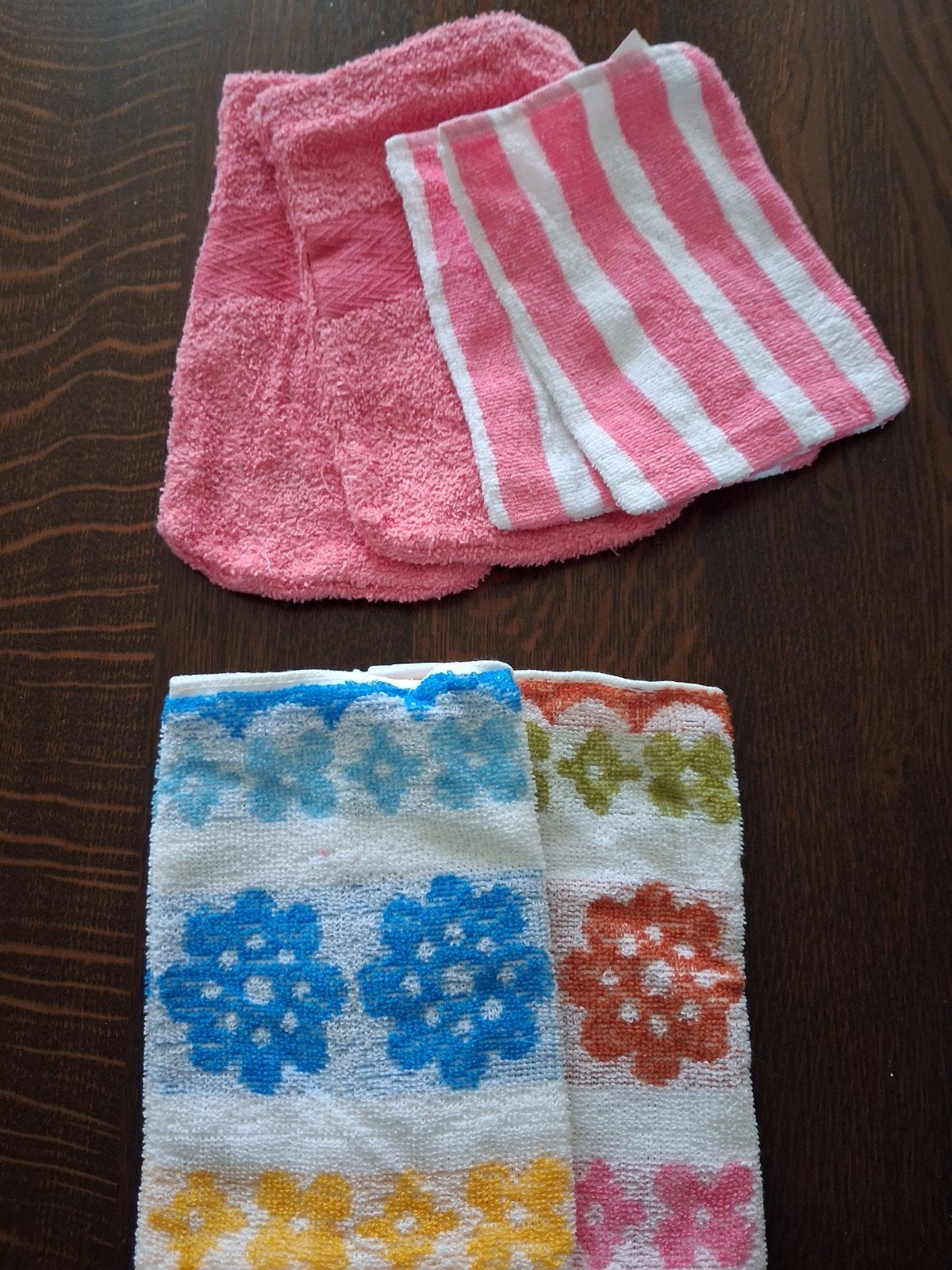 6 vintage washandjes, Ophalen of Verzenden