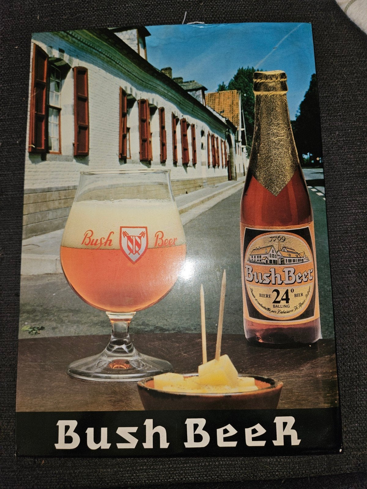 Bush Beer zeldzaam, Ophalen of Verzenden, Zo goed als nieuw, Reclamebord