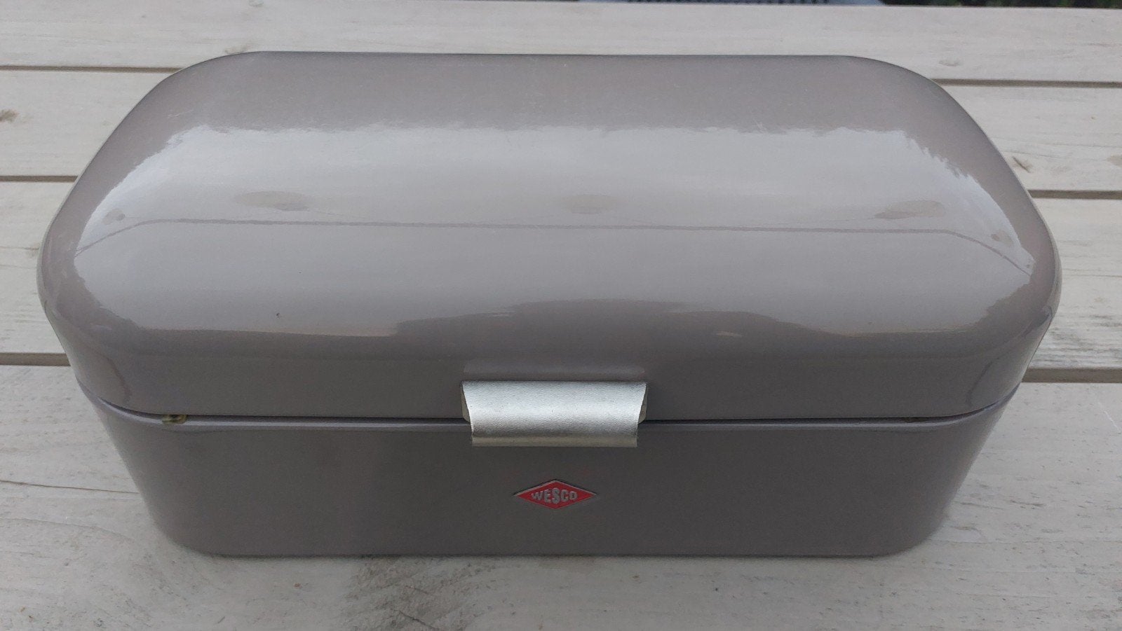 Wesco Broodtrommel Grandy Taupe/warm grey, Huis en Inrichting, Keuken | Keukenbenodigdheden, Ophalen, Zo goed als nieuw, Metaal