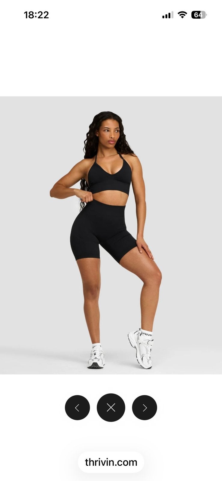 Thrivin Elevate Sculpting Mid Waist Scrunch Shorts NIEUW, Zwart, Maat 46/48 (XL) of groter, Nieuw, Ophalen of Verzenden