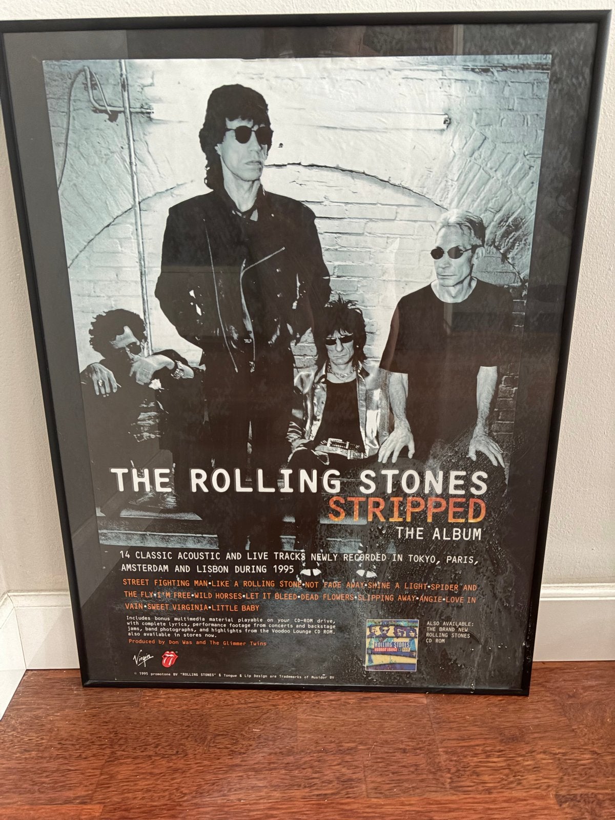 The Rolling Stones Stripped Album Poster Ingelijst, Ophalen, Met lijst, A1 t/m A3, Muziek