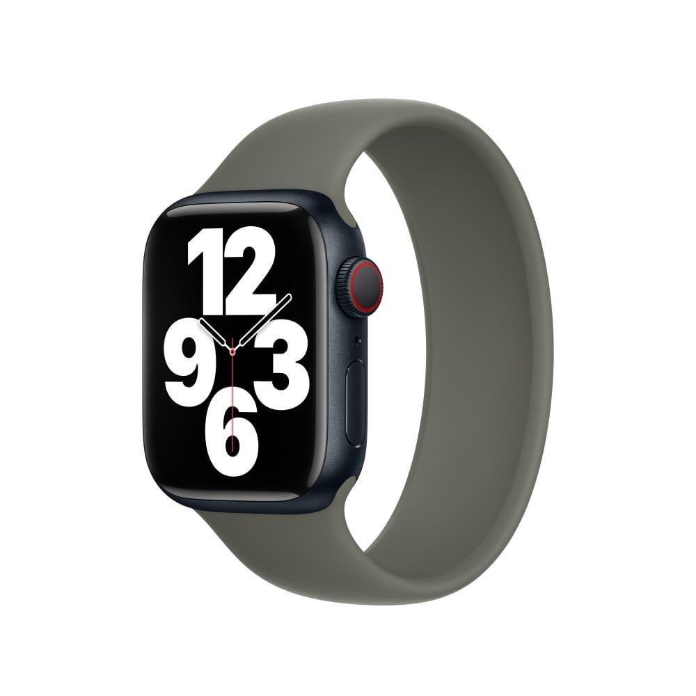 Apple Watch Silicone Solo Loop Olive Size 2, 4, 7, 8 & 9, Telecommunicatie, Wearable-accessoires, Nieuw, Bandje, Ophalen of Verzenden