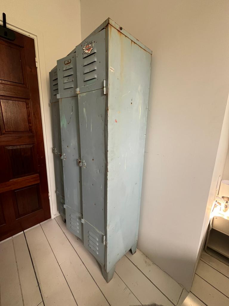 Blauwe Lockerkasten TEAB, Ophalen, Gebruikt, Vintage locker closet