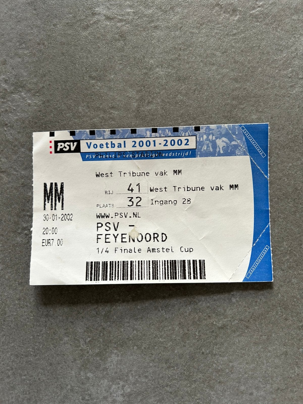 PSV - FEYENOORD ticket, Ophalen of Verzenden, PSV, Overige typen