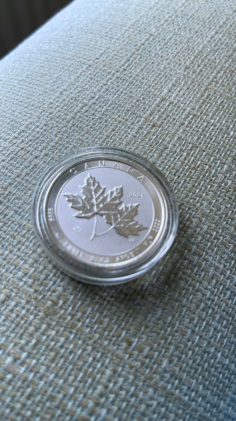 Maple Leaf / 2021 en 2022/2 oz, Ophalen of Verzenden, Zilver